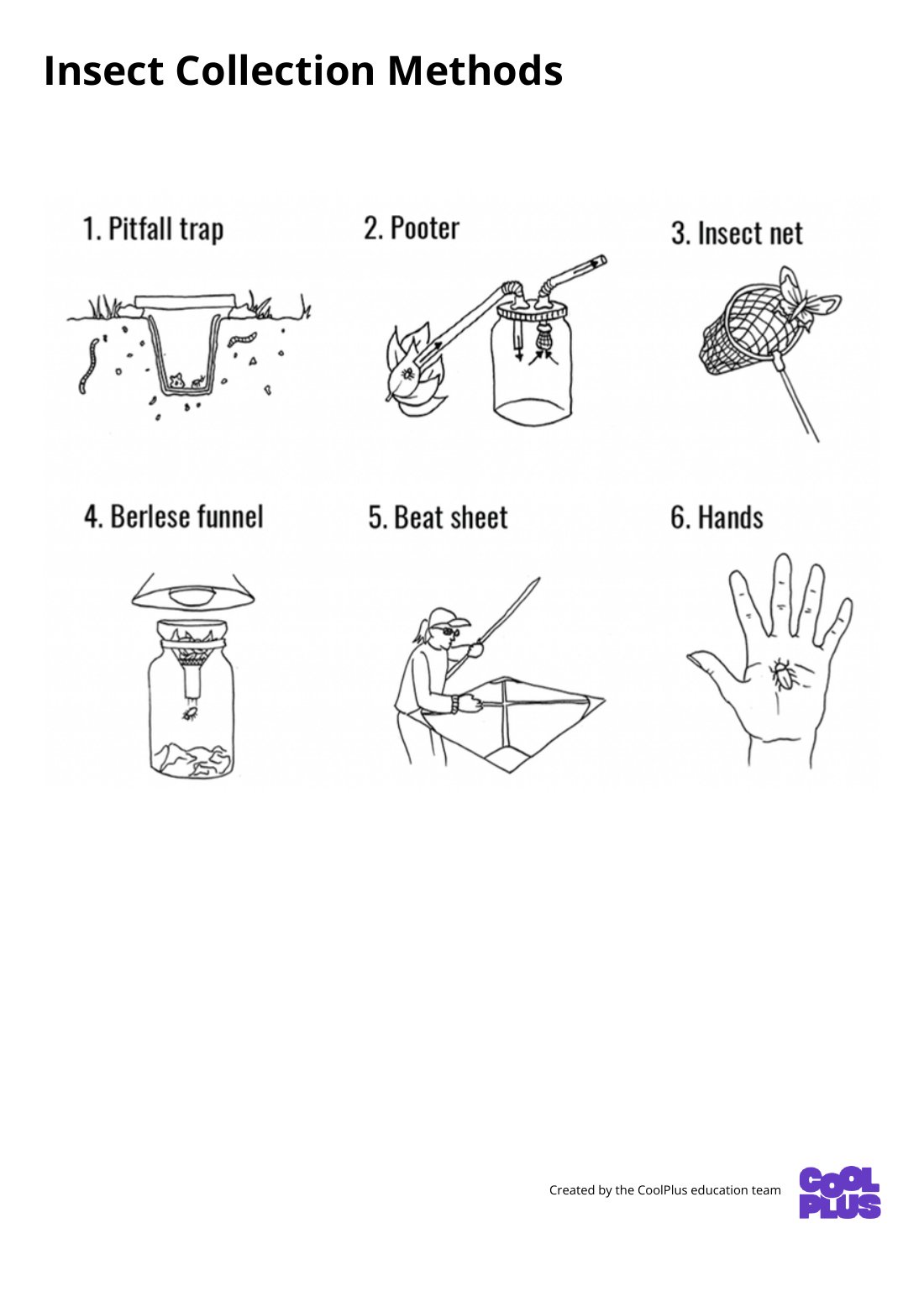 First page of Insect Collection Methods Factsheet