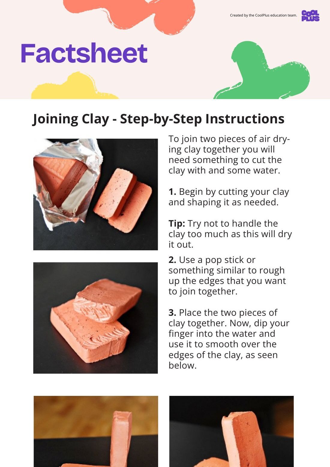 First page of STEAM: Aquaponics for Sustainable Living Joining Clay Factsheet
