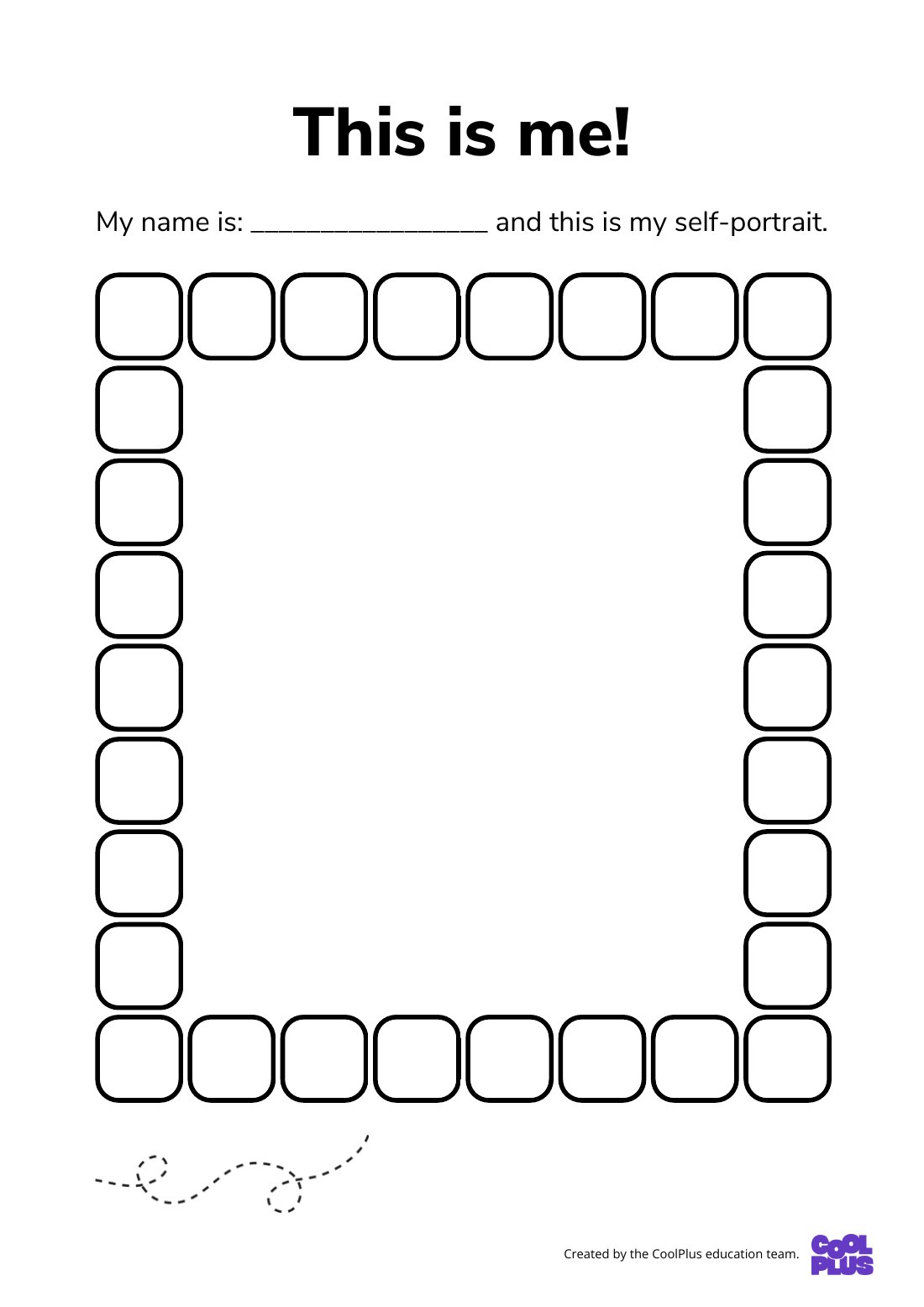First page of This is Me Worksheet