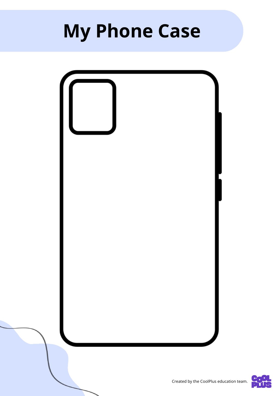 First page of My Phone Case Digital Worksheet