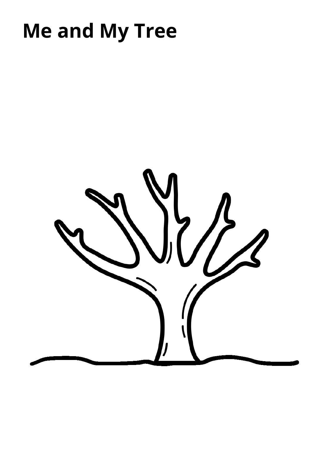 First page of Me and My Tree Poem Digital Worksheet