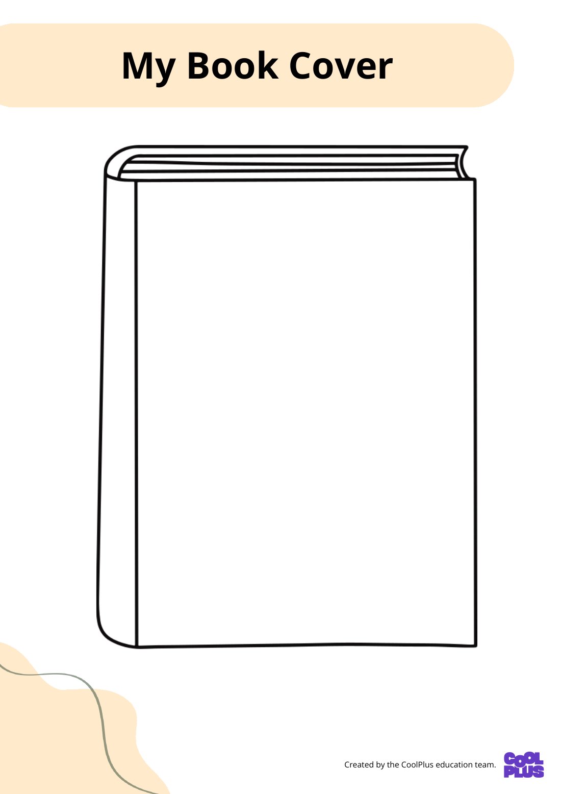 First page of My Book Cover Digital Worksheet