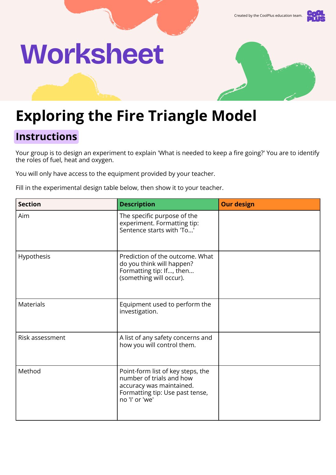 First page of Exploring the Fire Triangle Model