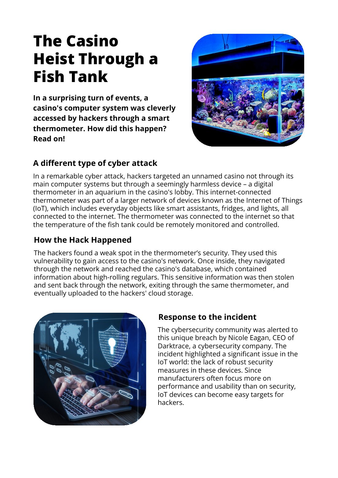 First page of Cyber Attack Technology Digital Worksheet