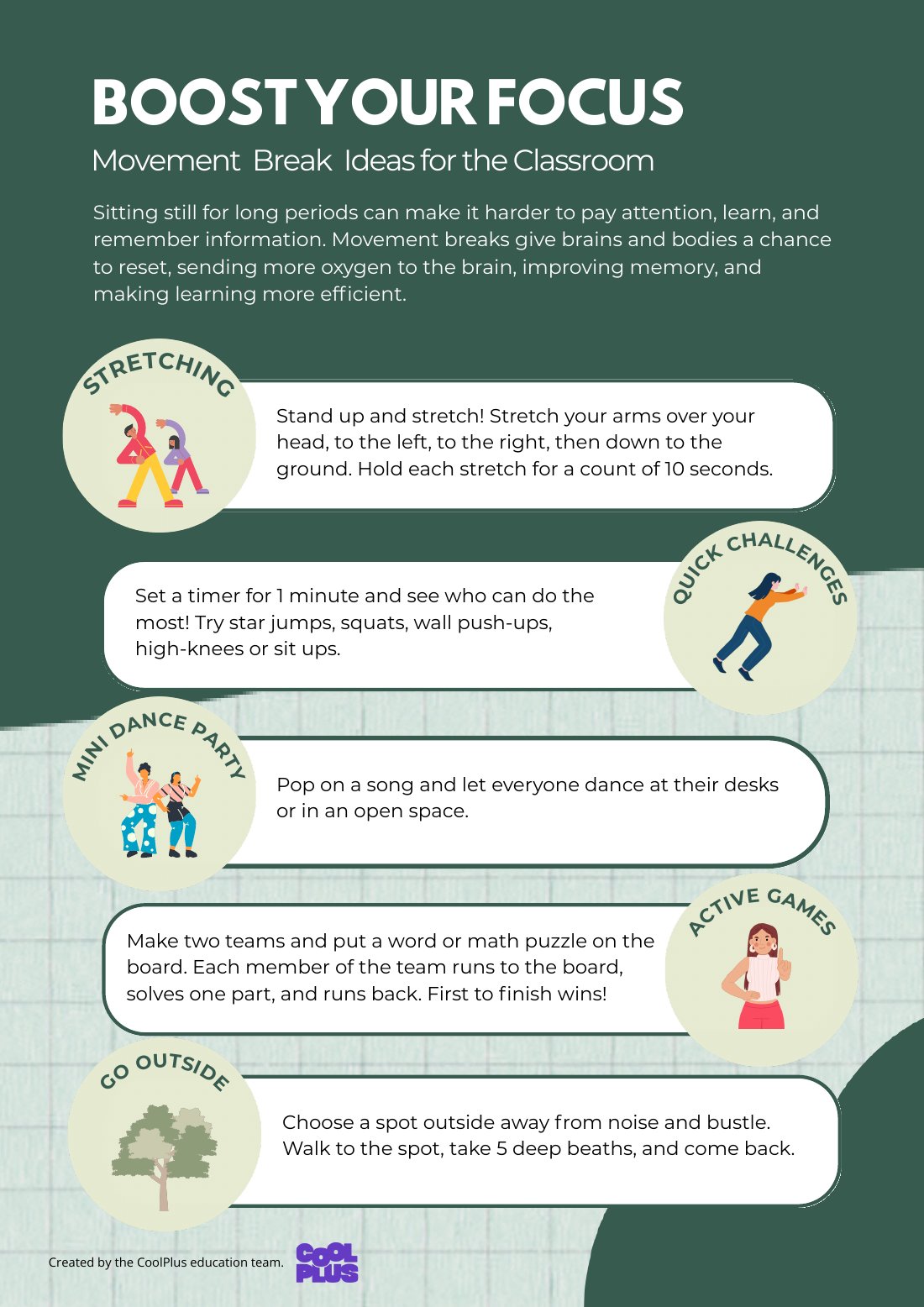 First page of Movement Break Educational Poster