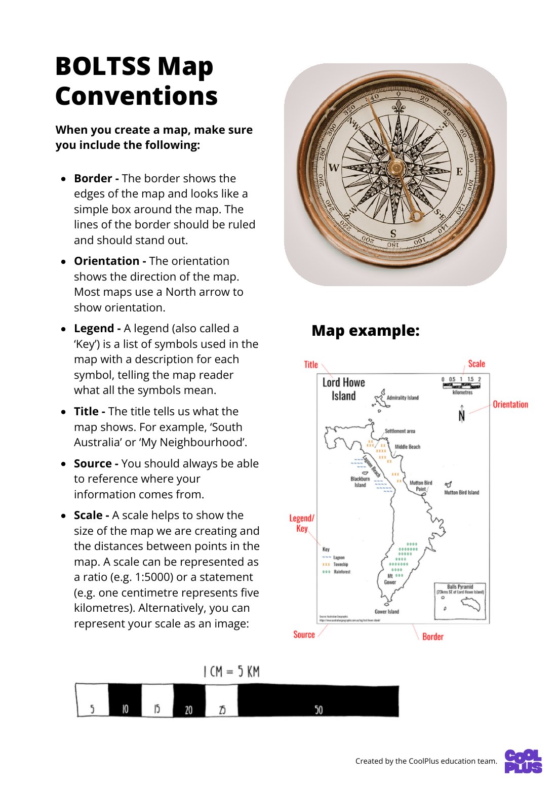 First page of BOLTSS Map Conventions Factsheet
