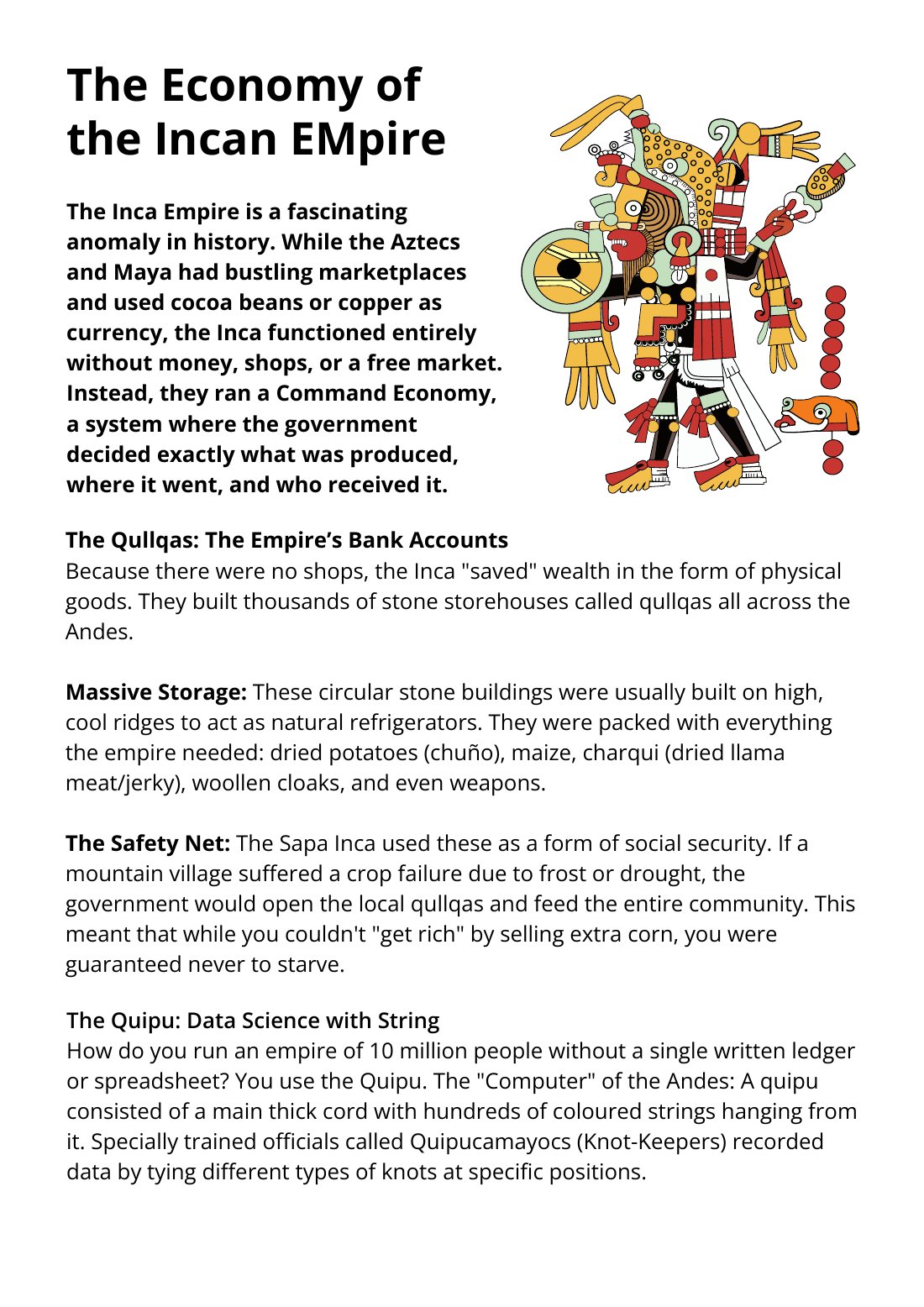 First page of Economy of the Incan Empire