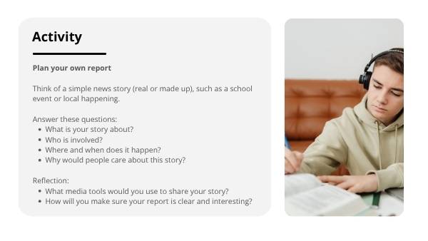 Creating News Reports Education Presentation — slide 8