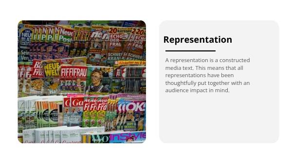 How do we create representations as media makers? Education Presentation — slide 8