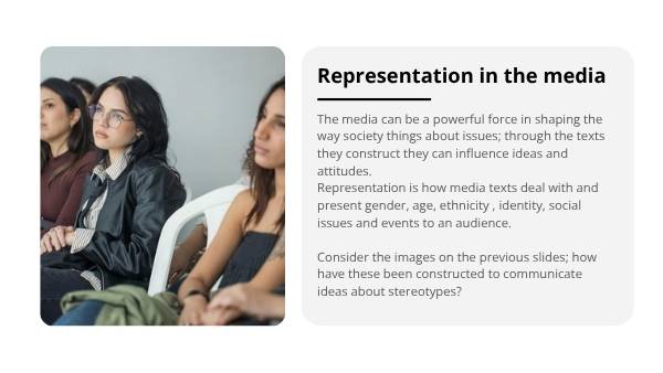 Representations Constructed in the Media Education Presentation — slide 6