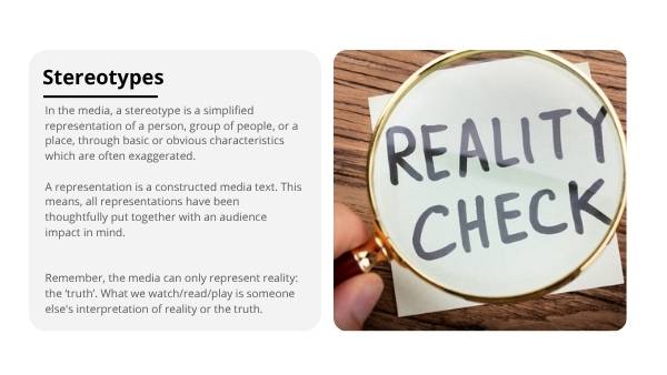 Representations Constructed in the Media Education Presentation — slide 7