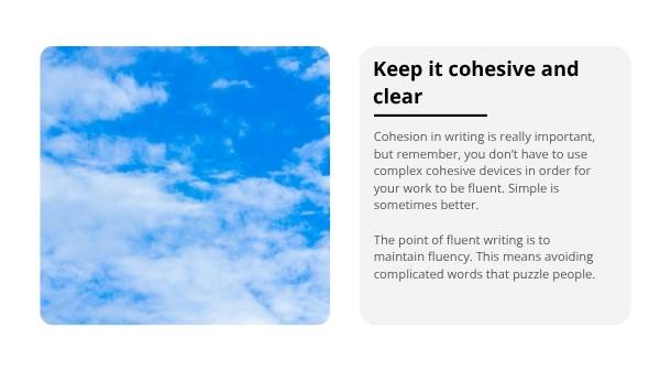 Writing Cohesive Texts Education Presentation — slide 7