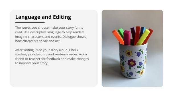 Writing a Great Story Education Presentation — slide 7