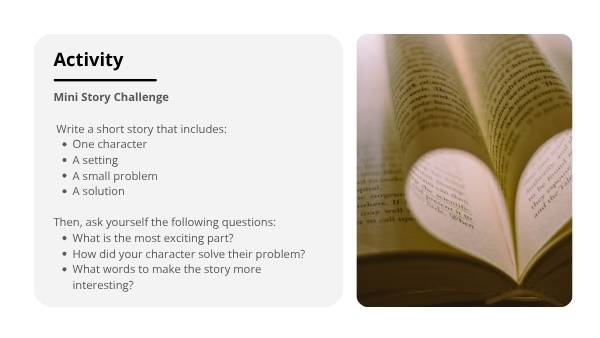 Writing a Great Story Education Presentation — slide 8