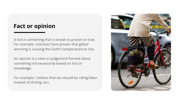 Understanding the Difference Between Fact and Opinion Education Presentation — slide 6