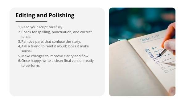Writing a Script Education Presentation — slide 7
