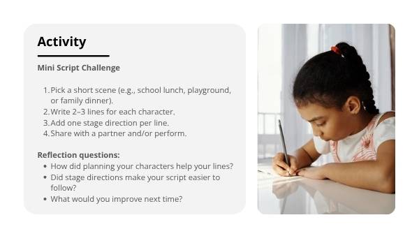 Writing a Script Education Presentation — slide 8