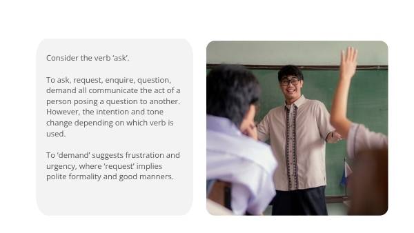 Choosing the Right Words Education Presentation — slide 6