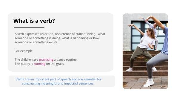 Exploring the Use of Verbs Education Presentation — slide 5