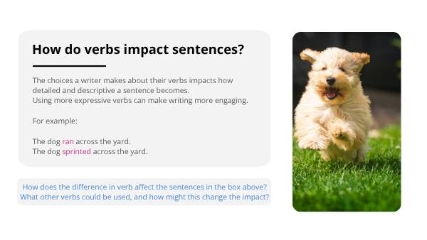 Exploring the Use of Verbs Education Presentation — slide 6