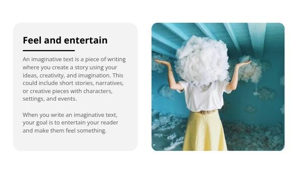 Writing Imaginative Texts Education Presentation — slide 4
