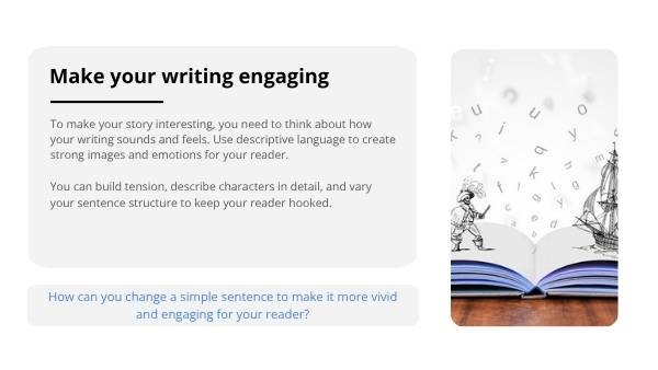 Writing Imaginative Texts Education Presentation — slide 7