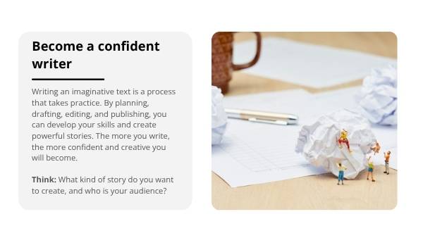 Writing Imaginative Texts Education Presentation — slide 10