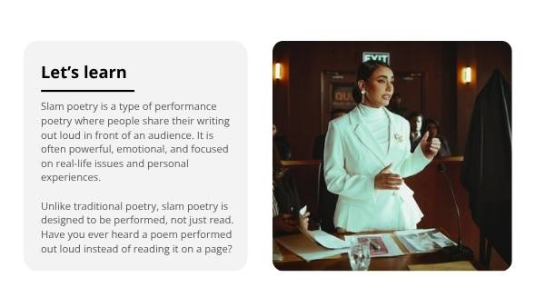 Slam Poetry Educational Presentation — slide 4