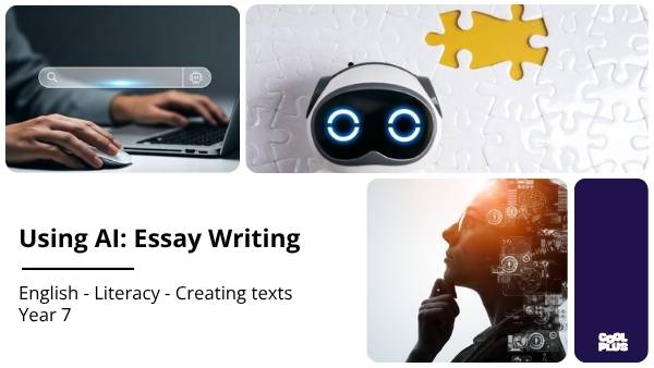 Using AI: Essay Writing Education Presentation — slide 1