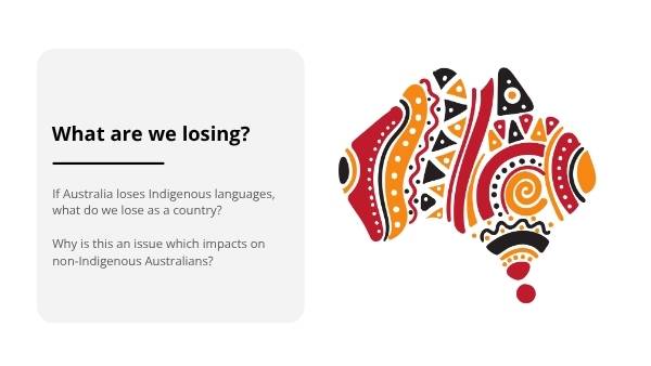 Saving Australia's Indigenous Languages Education Presentation — slide 6