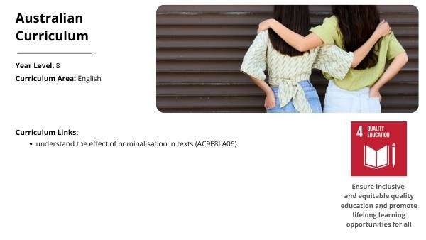 Using Nominalisation Education Presentation — slide 2
