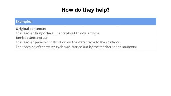 Using Nominalisation Education Presentation — slide 10