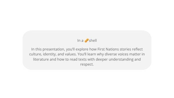 First Nations Literature Education Presentation — slide 3