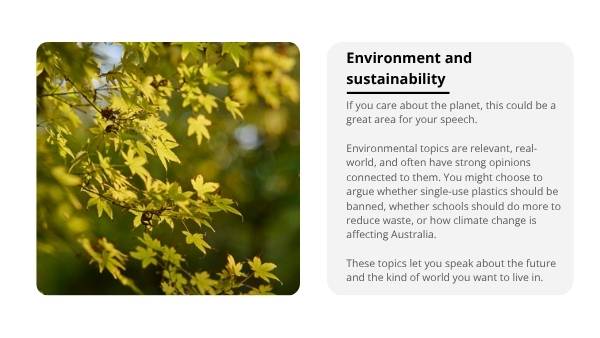 Choosing a Speech Topic Education Presentation — slide 4