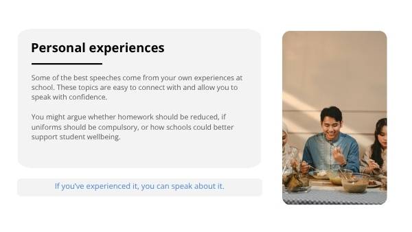 Choosing a Speech Topic Education Presentation — slide 6