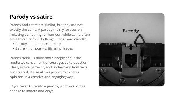 What is Parody Education Presentation — slide 8
