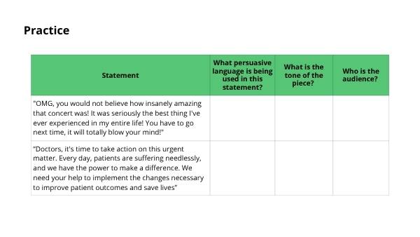 Using Persuasive Language Education Presentation — slide 8