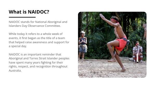 The History and Significance of NAIDOC Week Education Presentation — slide 4