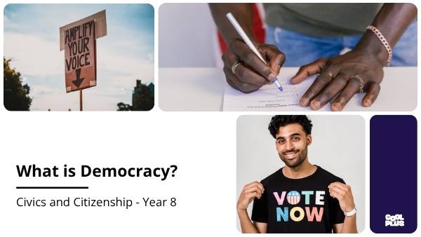 What is Democracy Educational Presentation — slide 1