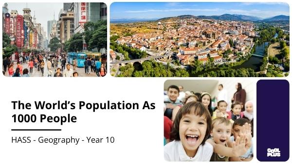 The World's Population As 1000 People Education Presentation — slide 1