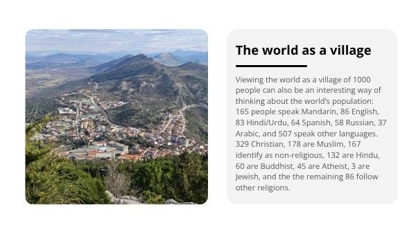 The World's Population As 1000 People Education Presentation — slide 12