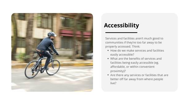 Services, Facilities and Liveability of Places Education Presentation — slide 11