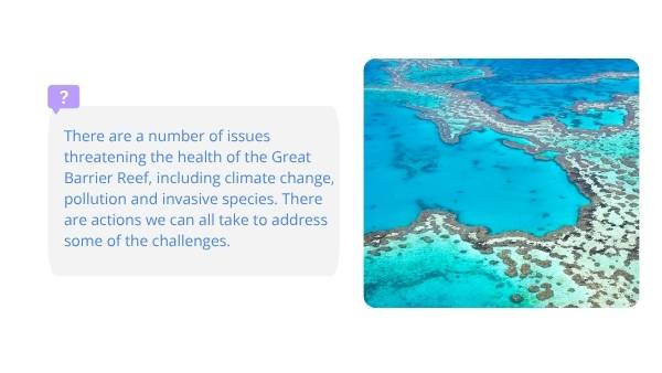 Great Barrier Reef : Challenges and Solutions Education Presentations — slide 3