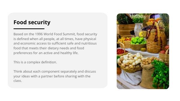 Food Security Education Presentation — slide 7
