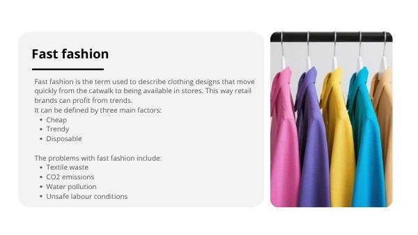 Sustainability and Fast Fashion Education Presentation — slide 4