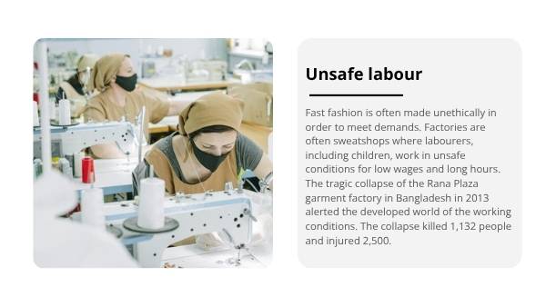 Sustainability and Fast Fashion Education Presentation — slide 8