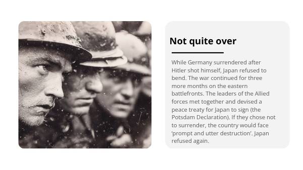 The Atomic Bomb and End of World War 2 Education Presentation — slide 3