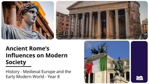 Ancient Rome's Influence on Modern Society Education Presentation — slide 1