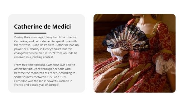 Women in History - Catherine de Medici Education Presentation — slide 11