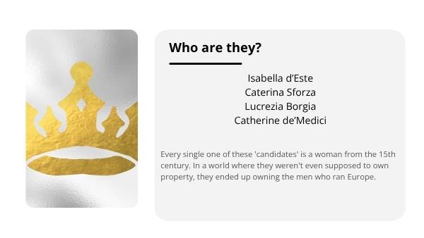 Power and Influence: Renaissance Women — slide 4